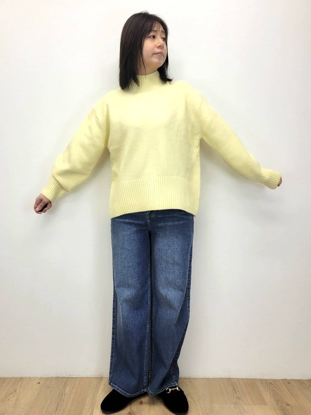 LISAさんの「OPAQUE.CLIP｜ふわふわハイネックニット【洗濯機OK】」を使ったコーディネート
