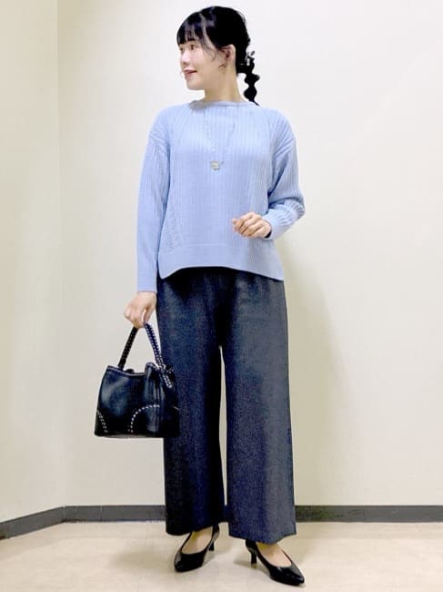  beni_gingerさんの「Reflect｜【ゆったり着られる◎】ワイドリブニットプルオーバー」を使ったコーディネート