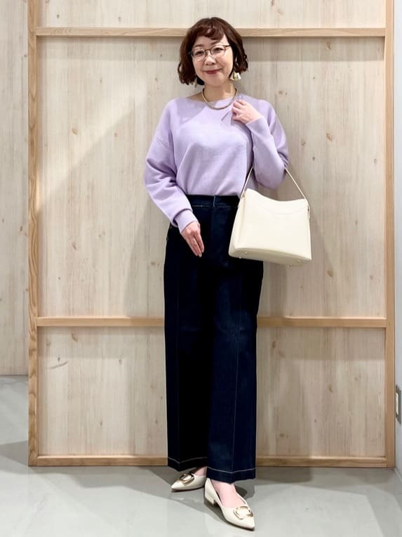 nakoさんの「THE SHOP TK｜【S-XLサイズ/選べる6色】どこから見ても美しい ガーターニット/洗濯機OK」を使ったコーディネート