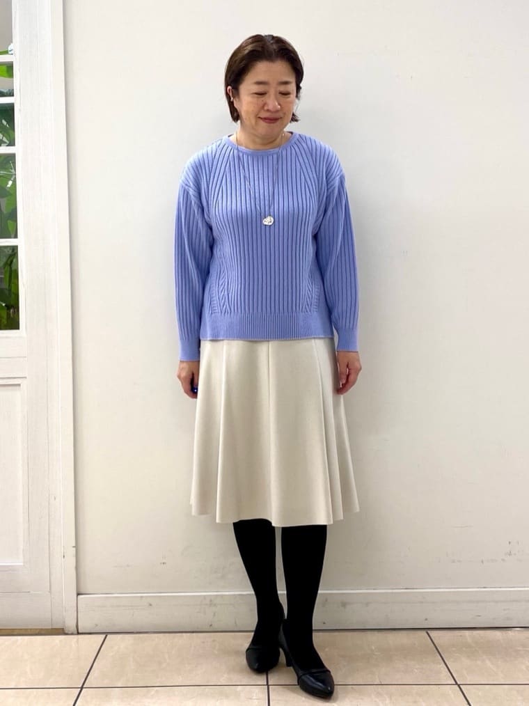 ksmさんの「Reflect｜【選べる5色◎】フレアフリュイドスカート」を使ったコーディネート