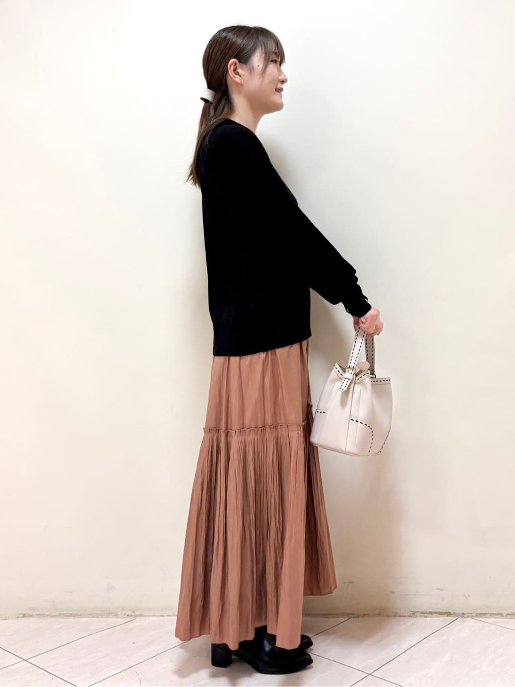 mikiさんの「Reflect｜【腰周りすっきり◎】プリーツギャザースカート」を使ったコーディネート