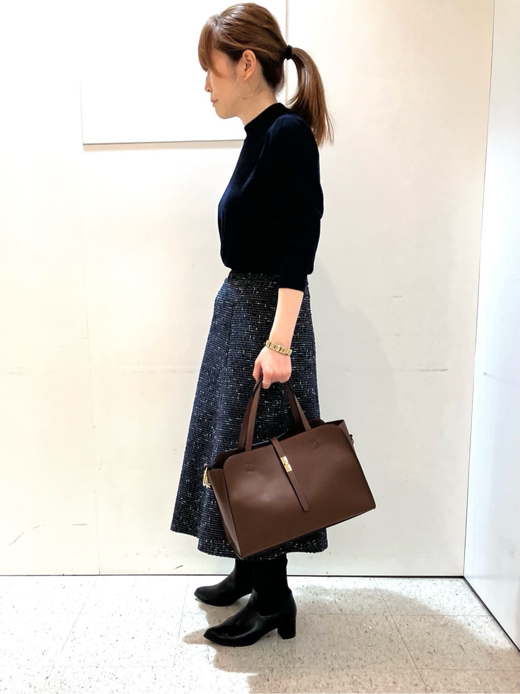 kozuさんの「Reflect｜【選べる5色／アンサンブル可】プチハイネックリブニット」を使ったコーディネート