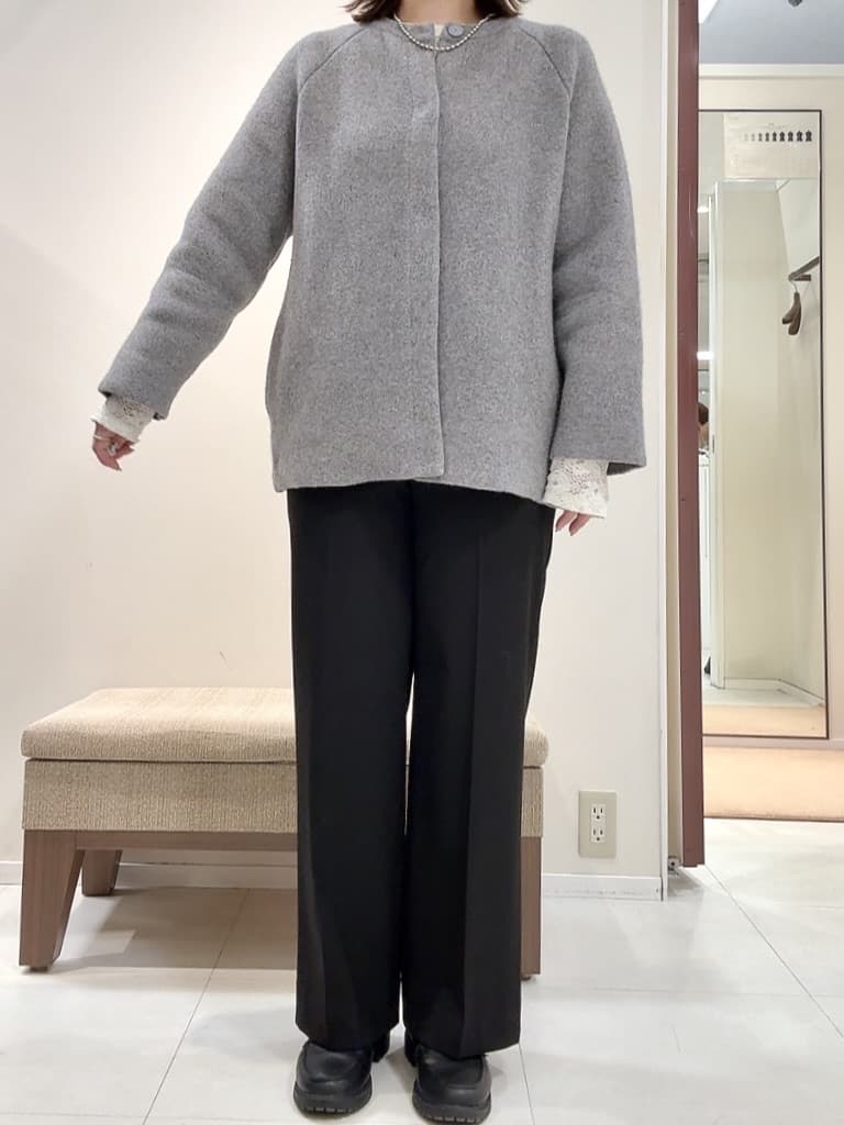 YUIさんの「UNTITLED｜【軽アウター/ミドル丈】ウールニットコーディガン」を使ったコーディネート