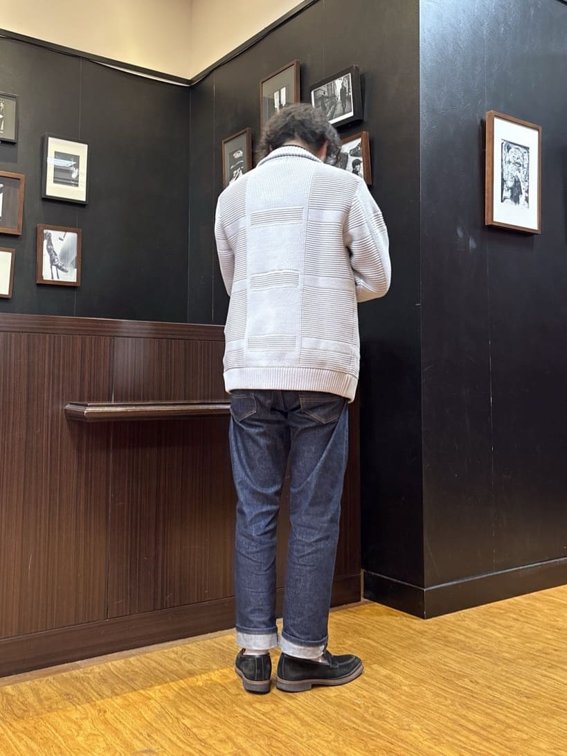 KEIさんの「TAKEO KIKUCHI｜畦編みチェック ニットカーディガン」を使ったコーディネート
