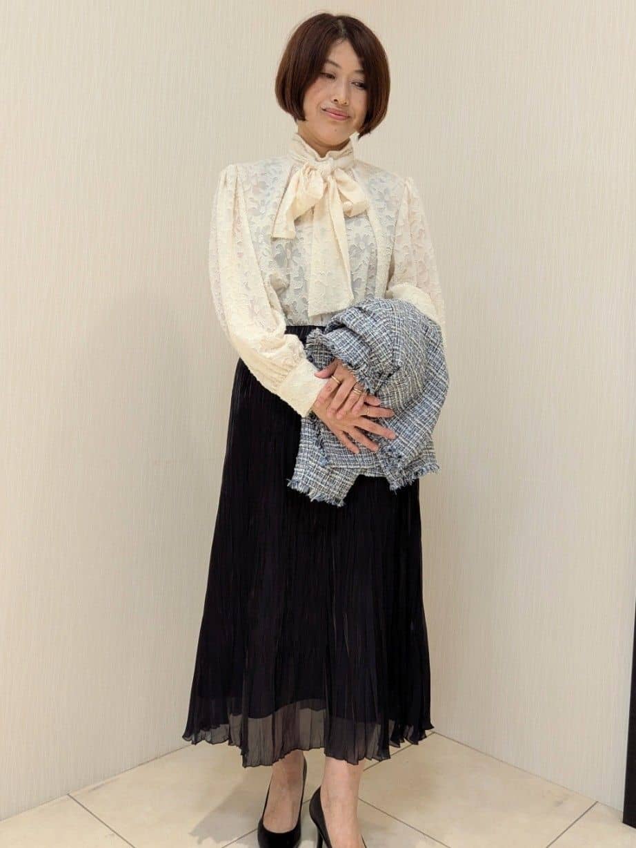 u-macoさんの「UNTITLED｜【仕事着/スーツ】ファンシーツイード ジャケット」を使ったコーディネート