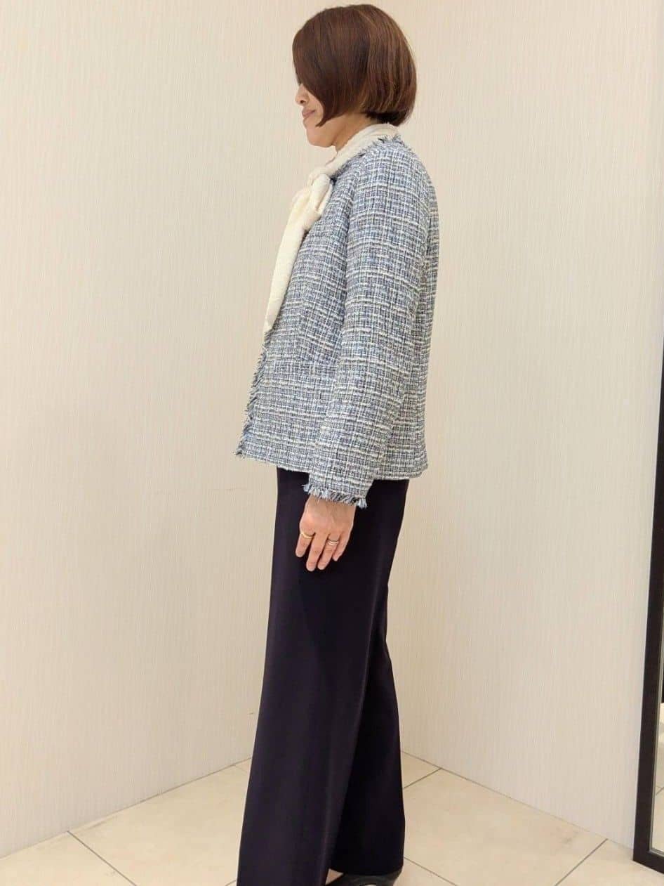 u-macoさんの「UNTITLED｜◆【セレモニー/華やか】2WAYボウタイブラウス」を使ったコーディネート