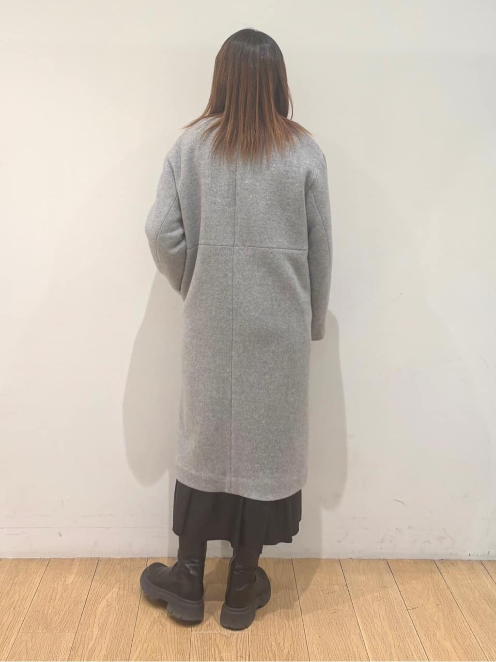 mikkoさんの「INDIVI｜【軽量／ウール混】ライトフォルム ロングコート」を使ったコーディネート