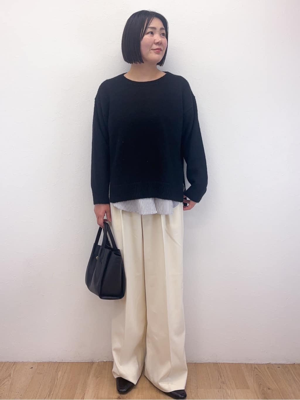 Takeさんの「OPAQUE.CLIP｜リラクシークルーネックニット【洗濯機OK】」を使ったコーディネート