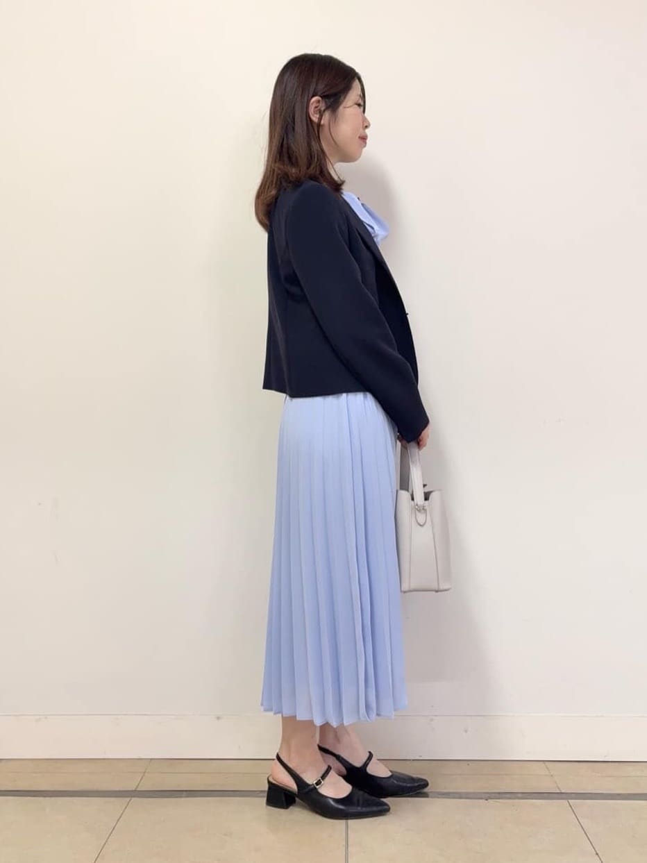 asamiさんの「UNTITLED｜【フォーマル/洗える】ボウタイ プリーツワンピース」を使ったコーディネート