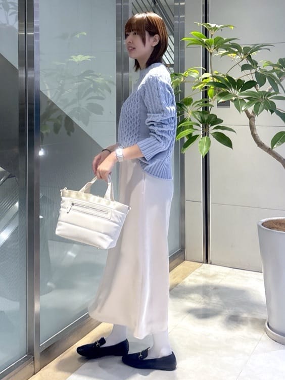 yukaさんの「UNTITLED｜【洗える】スポンディッシュ ケーブル柄ニット」を使ったコーディネート