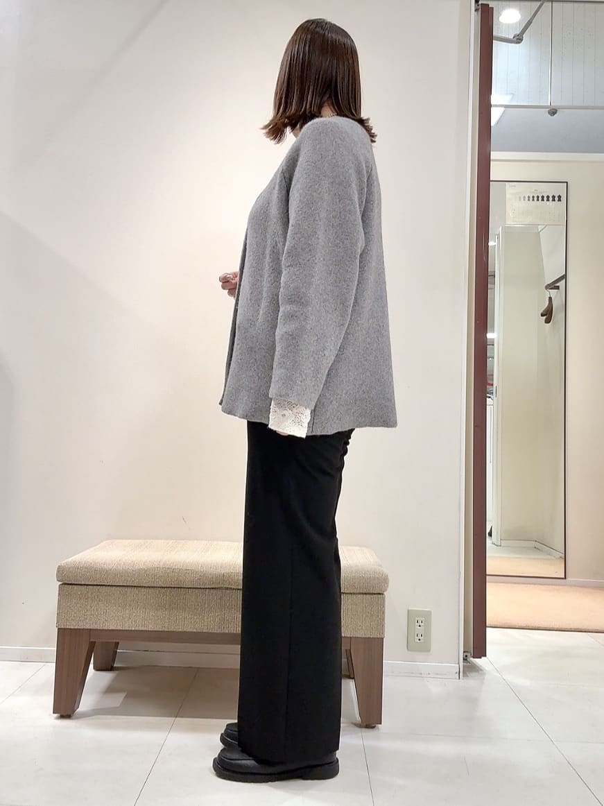 YUIさんの「UNTITLED｜【軽アウター/ミドル丈】ウールニットコーディガン」を使ったコーディネート