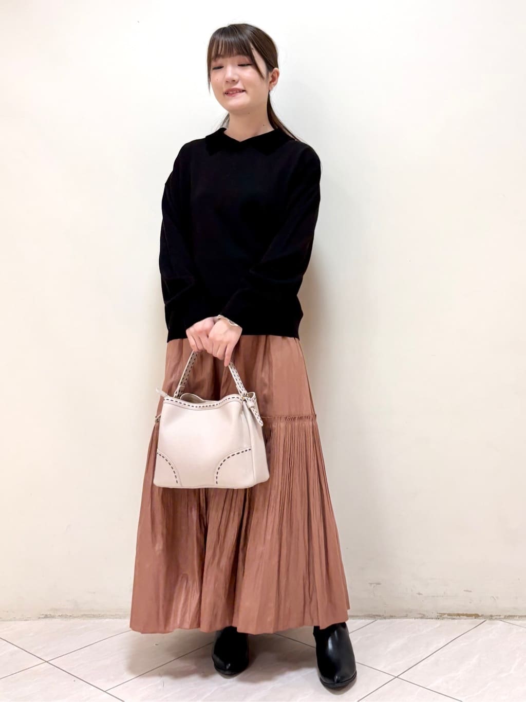 mikiさんの「Reflect｜【腰周りすっきり◎】プリーツギャザースカート」を使ったコーディネート