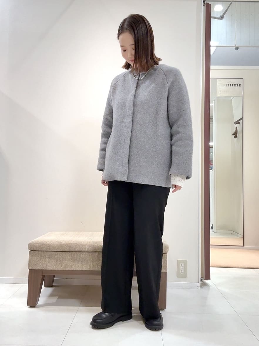 YUIさんの「UNTITLED｜【軽アウター/ミドル丈】ウールニットコーディガン」を使ったコーディネート