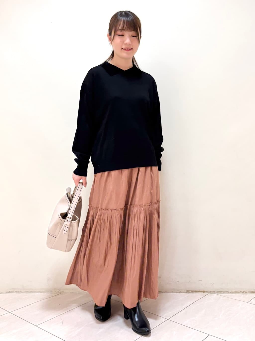 mikiさんの「Reflect｜【腰周りすっきり◎】プリーツギャザースカート」を使ったコーディネート