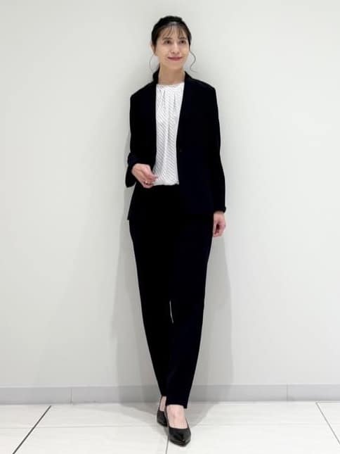 kayoさんの「INDIVI｜【洗える／透けにくい】ダイヤ柄プリントブラウス」を使ったコーディネート