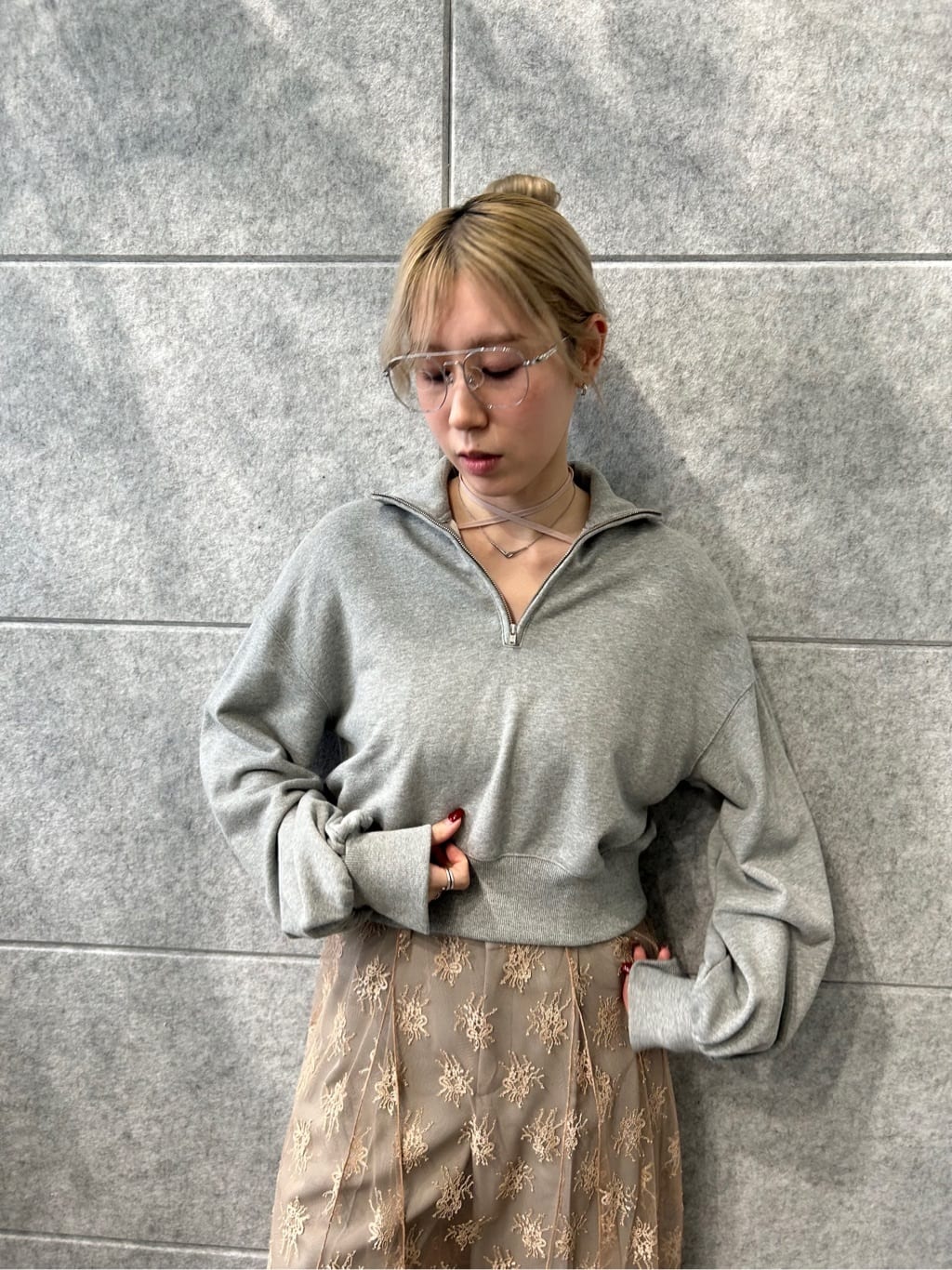 honoka Aさんの「CODE A｜puff zip sweat」を使ったコーディネート