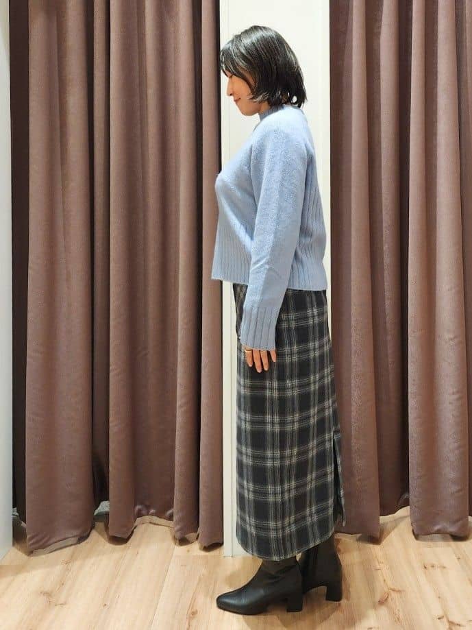 さくさんの「grove｜【洗える】バックリブ切替ニット」を使ったコーディネート