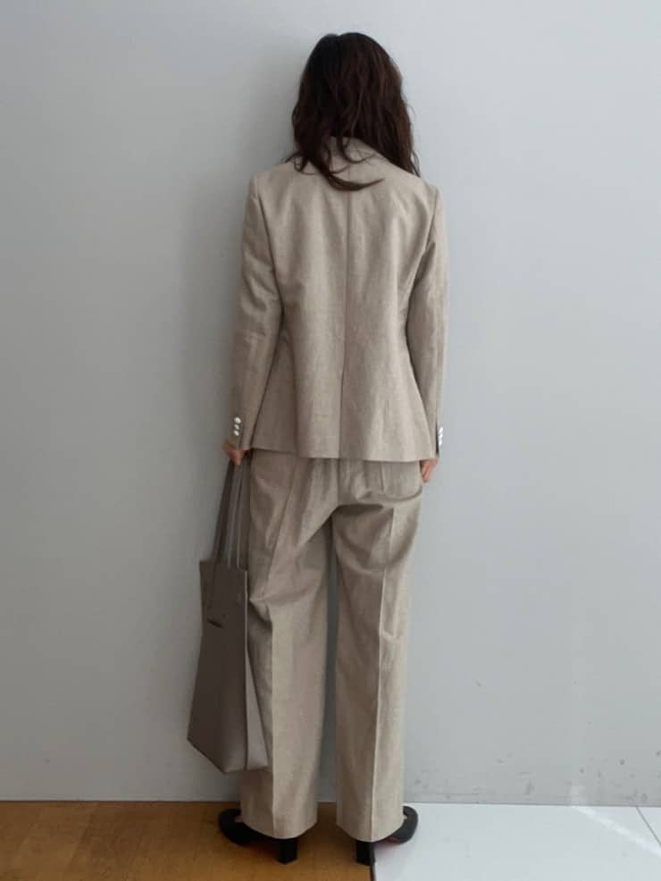 misaさんの「DRESSTERIOR｜【セットアップ可】リネンブレンドダブルブレストジャケット」を使ったコーディネート