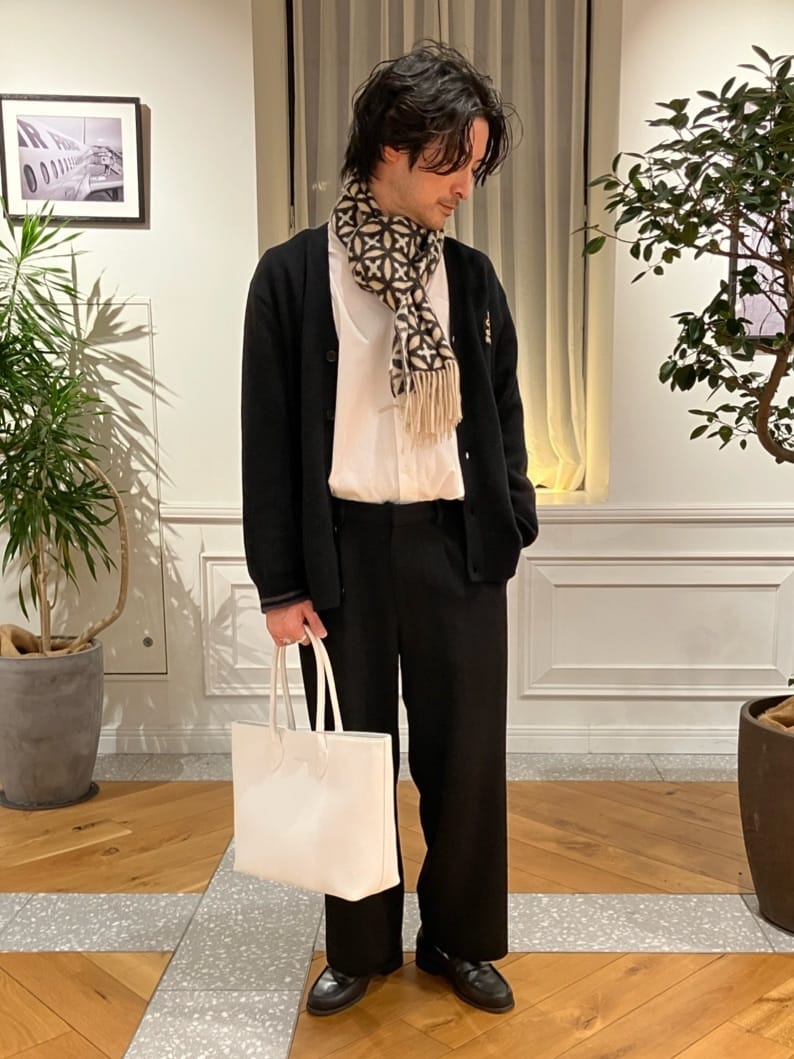 junyaさんの「DRESSTERIOR｜200双糸 バンドカラーシャツ」を使ったコーディネート
