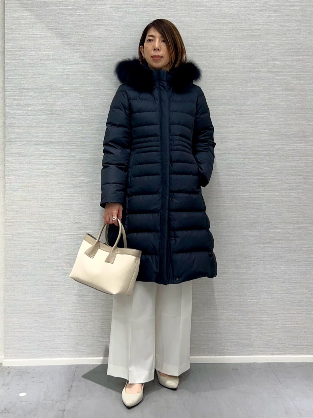 Shinakoさんの「UNTITLED｜【はっ水機能/フード取り外し可/防寒】ロングダウンコート」を使ったコーディネート