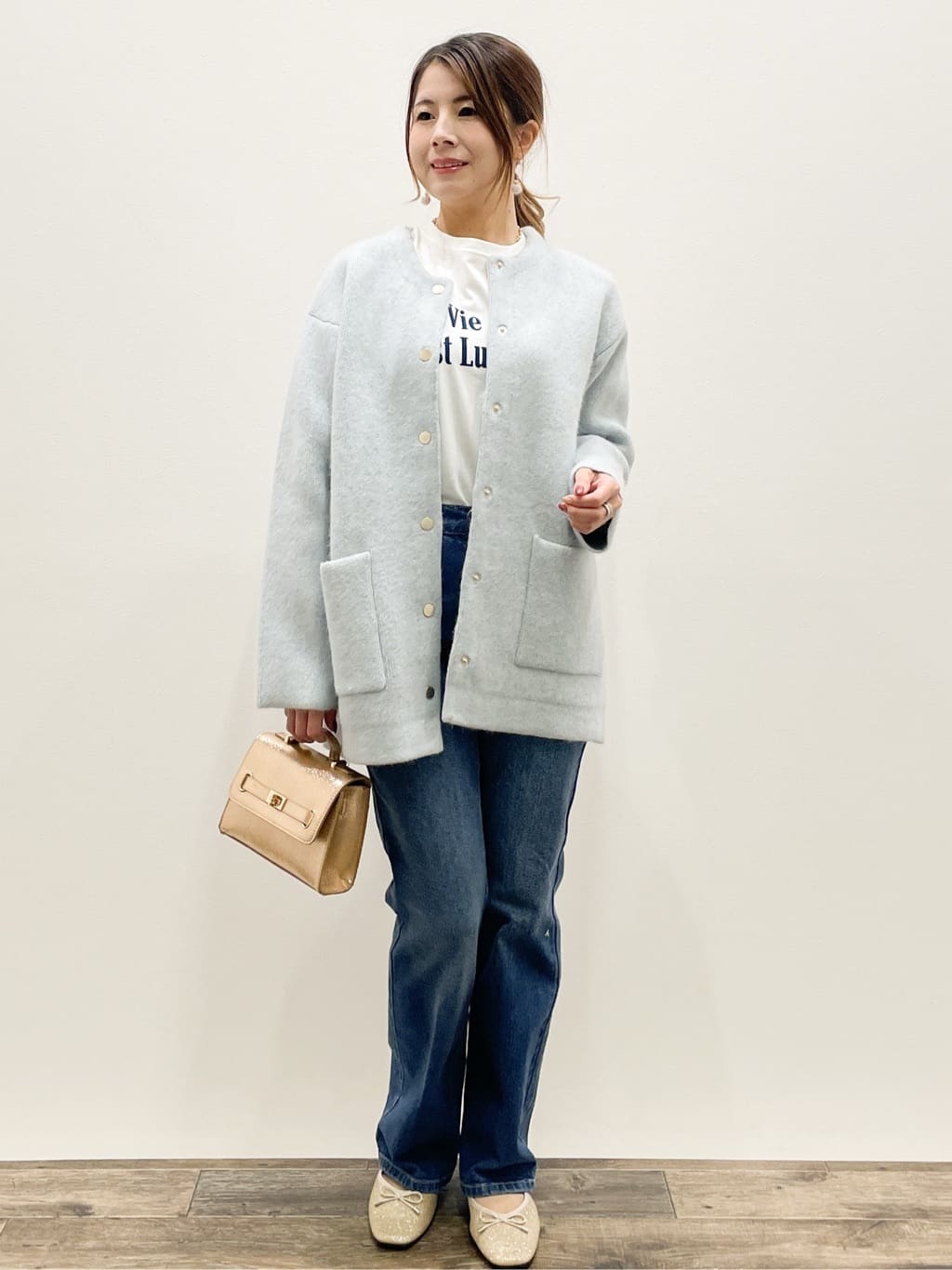 Asukaさんの「OPAQUE.CLIP｜ロングロゴTシャツ【洗濯機OK】」を使ったコーディネート