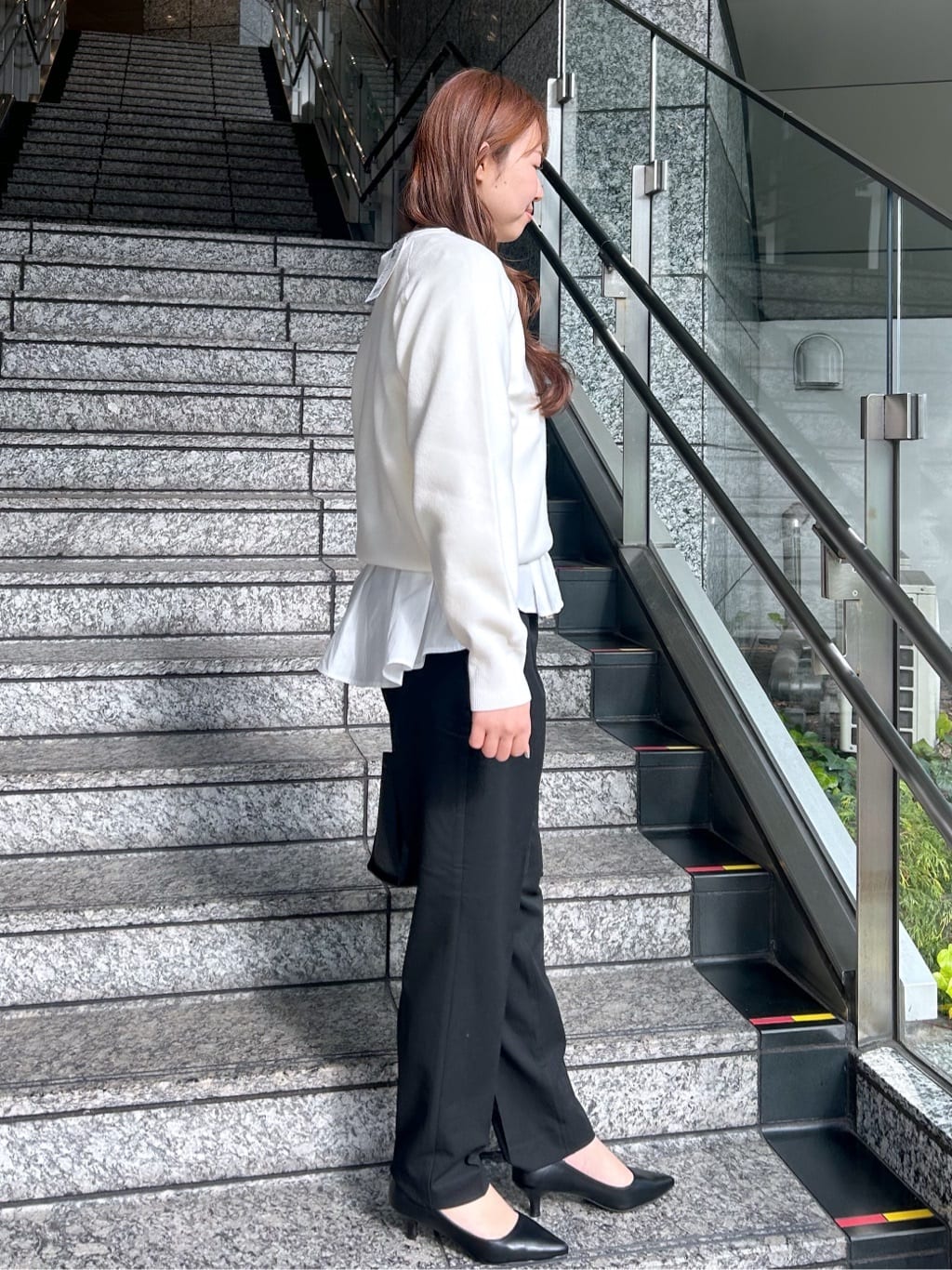Risaさんの「OPAQUE.CLIP｜スウェットライクニット【洗濯機OK】」を使ったコーディネート