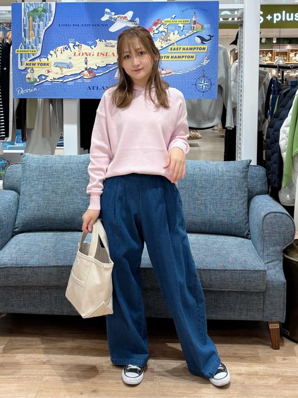 yuinaさんの「Dessin｜【洗える】マリンデニムパンツ」を使ったコーディネート