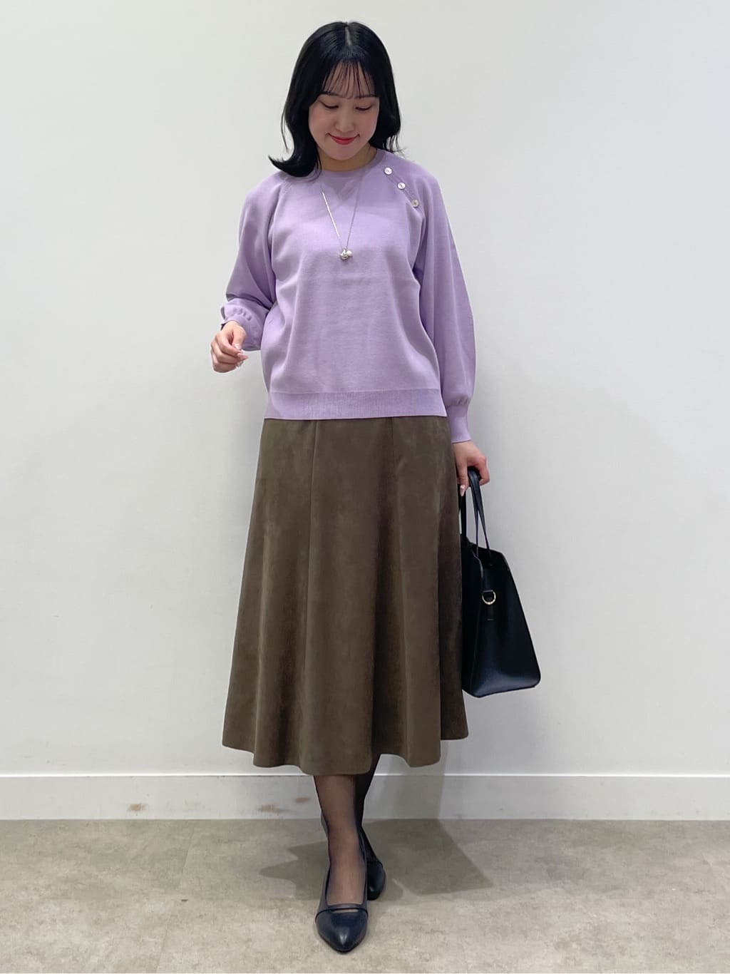 yukariさんの「Reflect｜【ゆったり着られる◎】ラグランスリーブニット」を使ったコーディネート