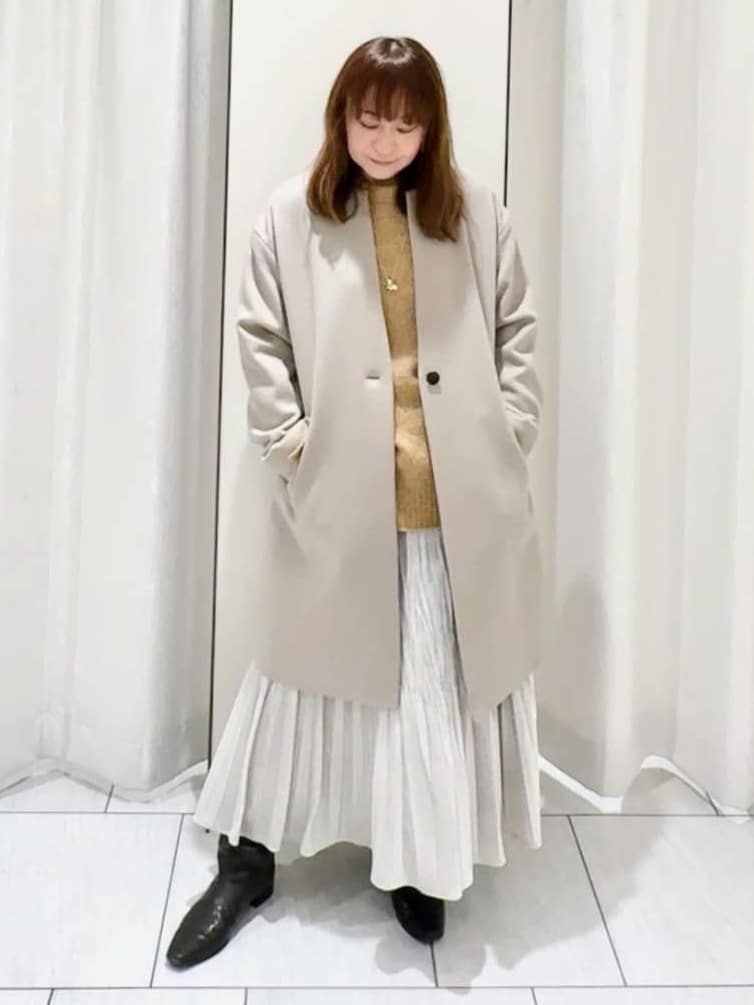 ʏᴜᴋɪᴋᴏさんの「UNTITLED｜【ゆったり】三つ杢カラーニット」を使ったコーディネート