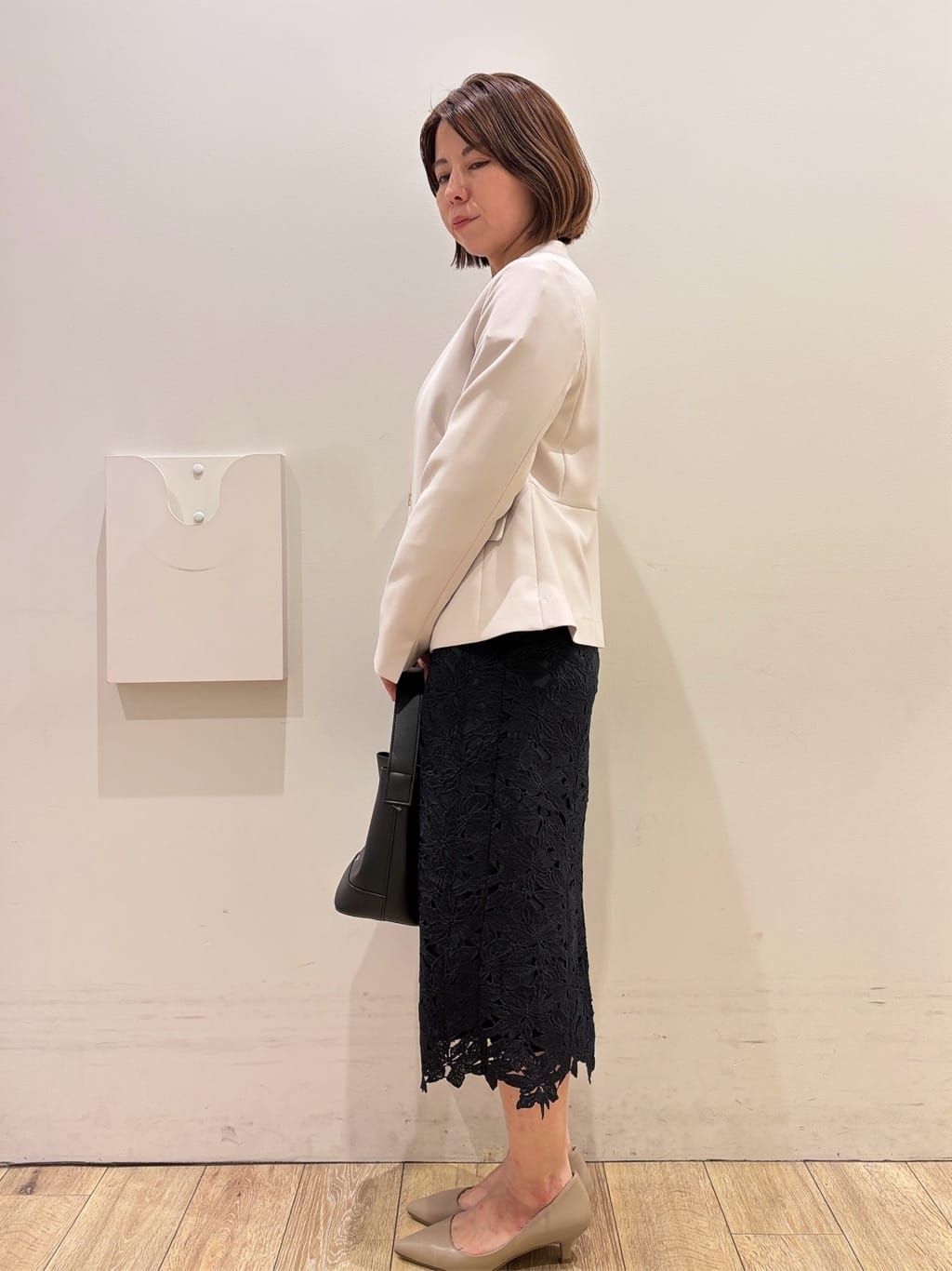 YUKOさんの「index｜ストレッチノーカラージャケット／セットアップ対応【洗濯機OK／防シワ／イージーアイロン】」を使ったコーディネート
