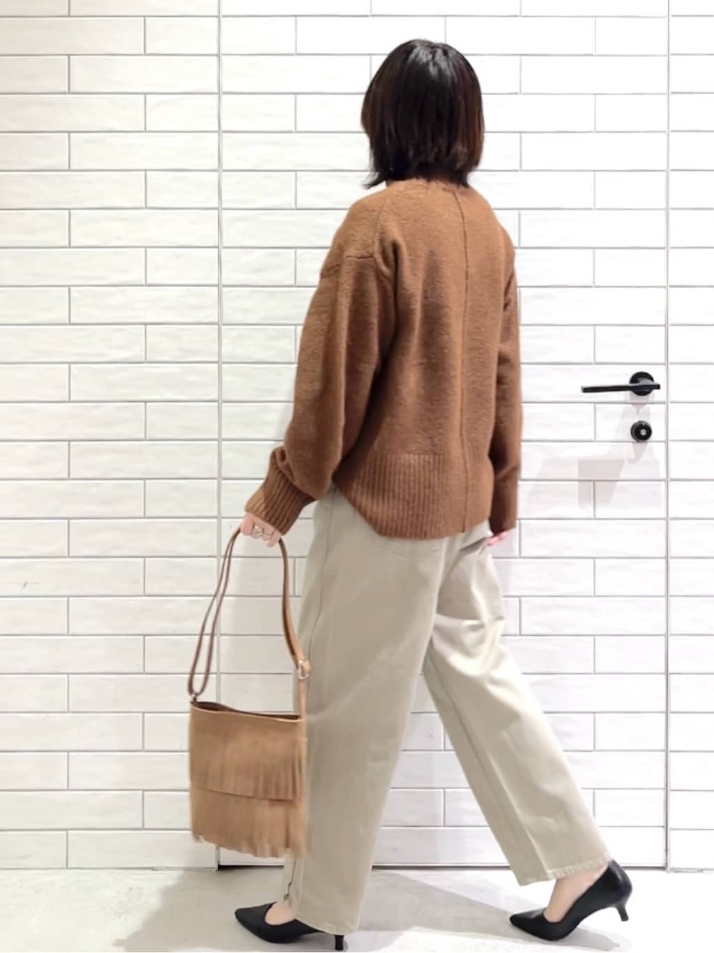 しおりさんの「OPAQUE.CLIP｜ふわふわハイネックニット【洗濯機OK】」を使ったコーディネート