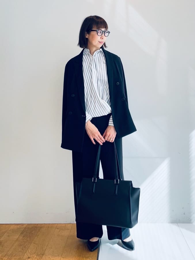 murayamaさんの「INDIVI｜【洗える／多機能／SETUP可】着る日傘ダブルジャケット」を使ったコーディネート