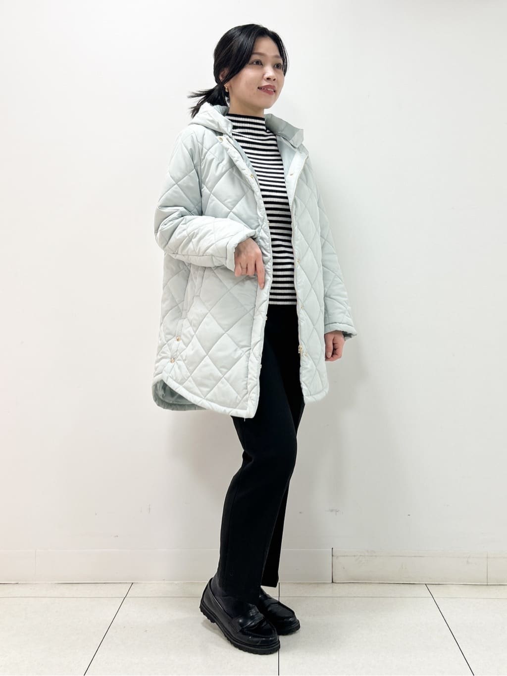 Kaiさんの「Dessin｜【2WAY/洗える】中綿キルトコート」を使ったコーディネート