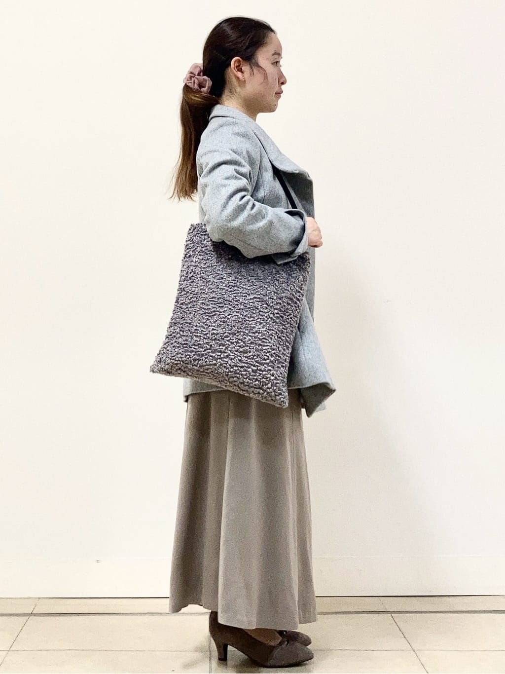 tomominさんの「Reflect｜【SS-4Lサイズ／衿が顔に当たらない◎】スタンドネックミドルコート」を使ったコーディネート