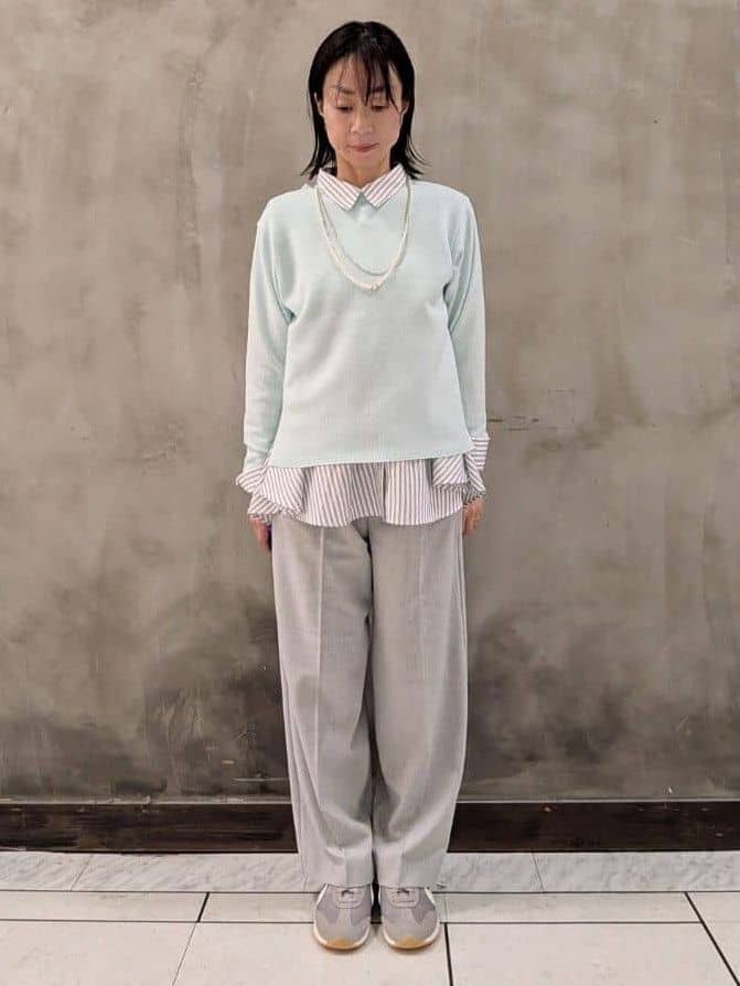 shioさんの「grove｜【あったか裏起毛】かっこよさも穿き心地も叶える、優秀スラックスパンツ」を使ったコーディネート