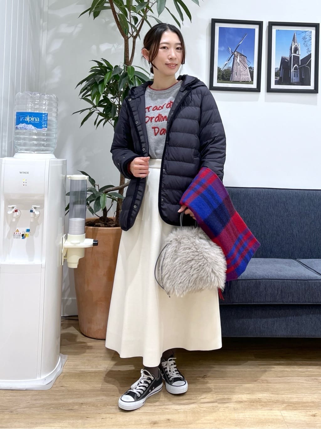 canaさんの「Dessin｜【撥水・2WAY】ミュラーダウンコートミドル丈」を使ったコーディネート