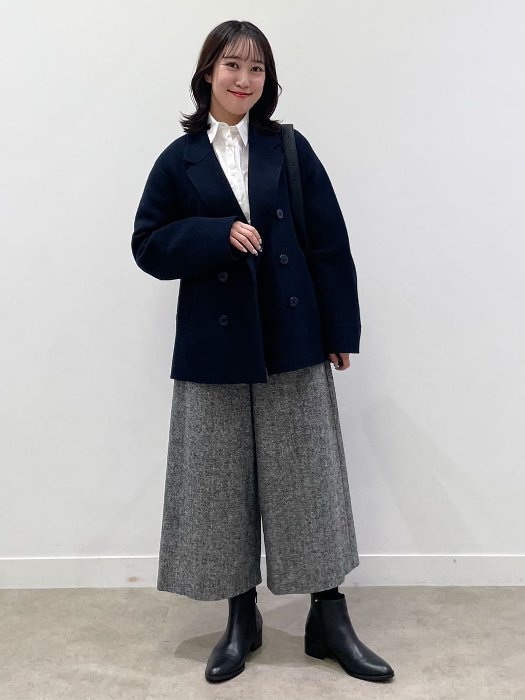 yukariさんの「Dessin｜【洗える】ウール混リバーメルトンコート」を使ったコーディネート
