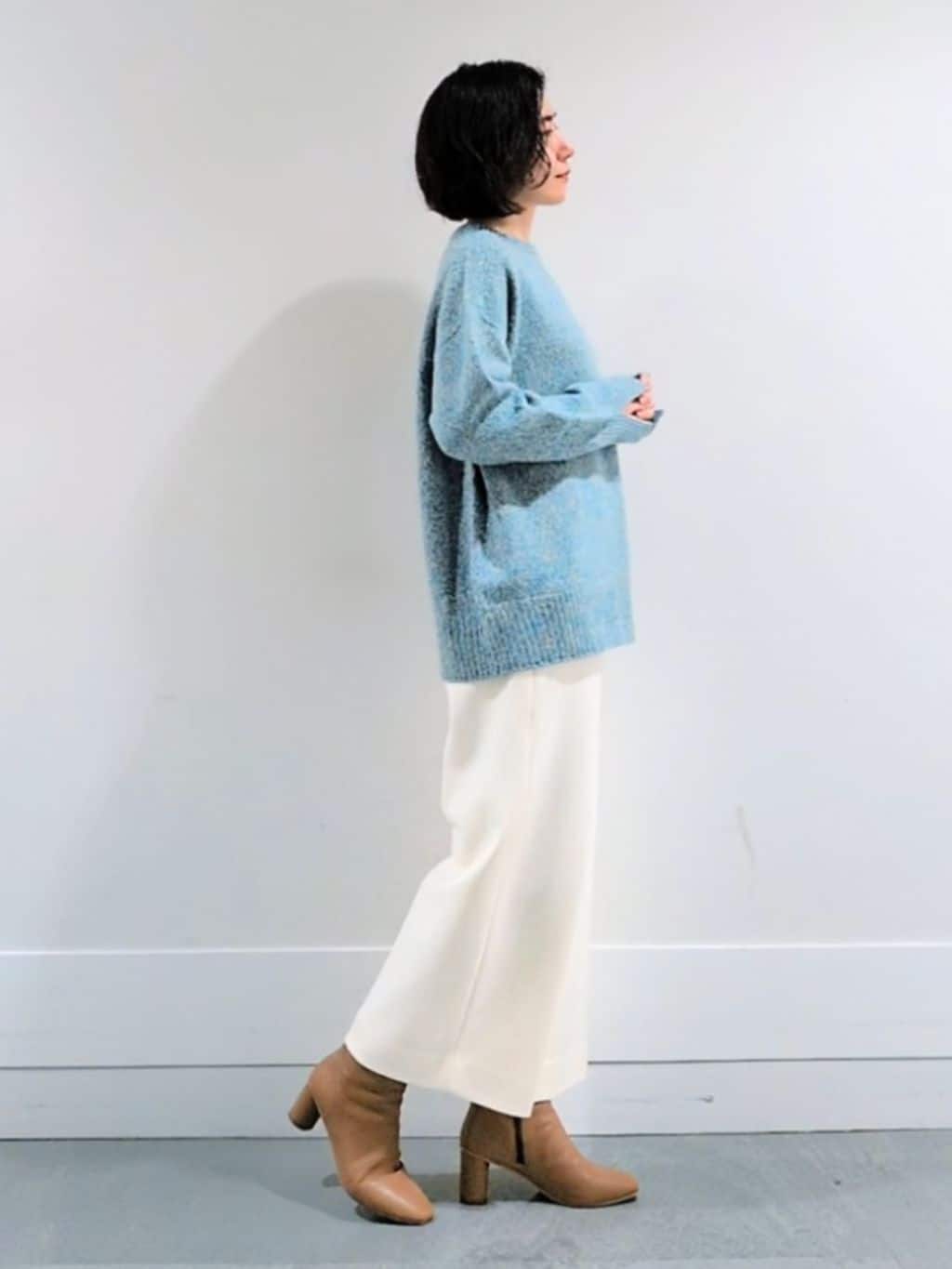 ミズタさんの「UNTITLED｜【ゆったり】三つ杢カラーニット」を使ったコーディネート