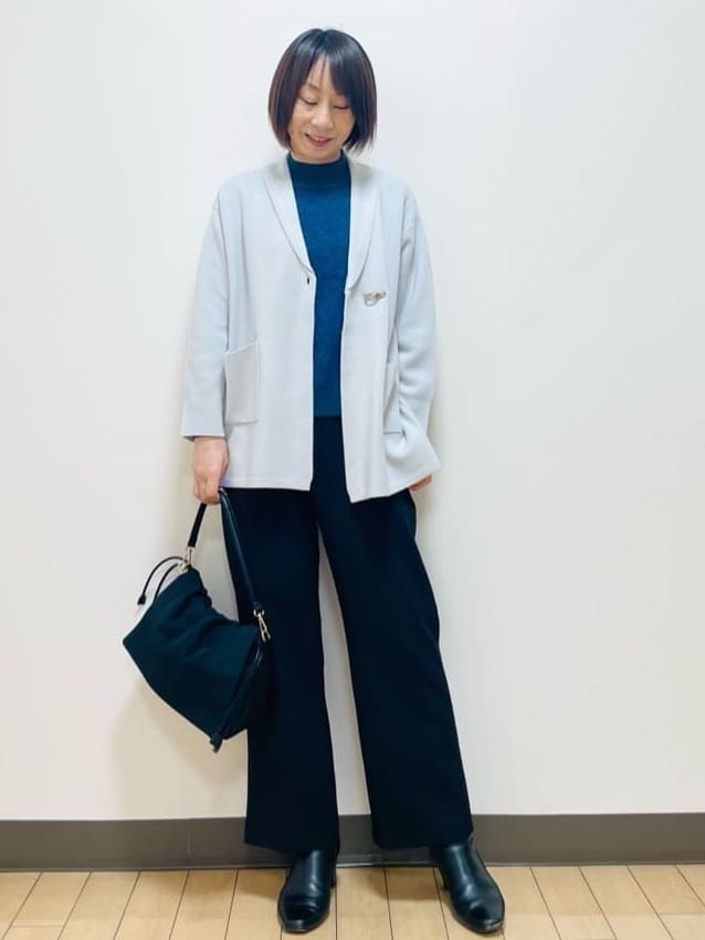 Riiさんの「Reflect｜アーガイル柄ハイネックニット」を使ったコーディネート