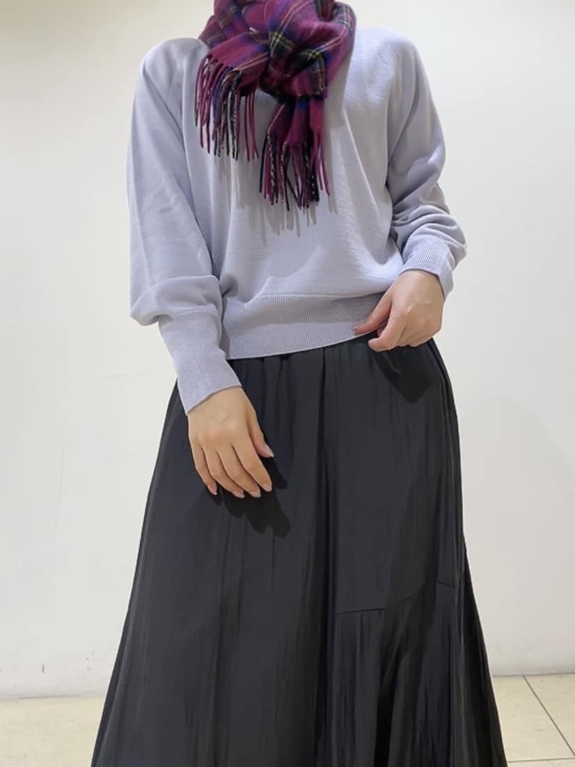 watanabeさんの「UNTITLED｜【8色展開／コンパクト丈】レーヨン混 コクーンニット」を使ったコーディネート