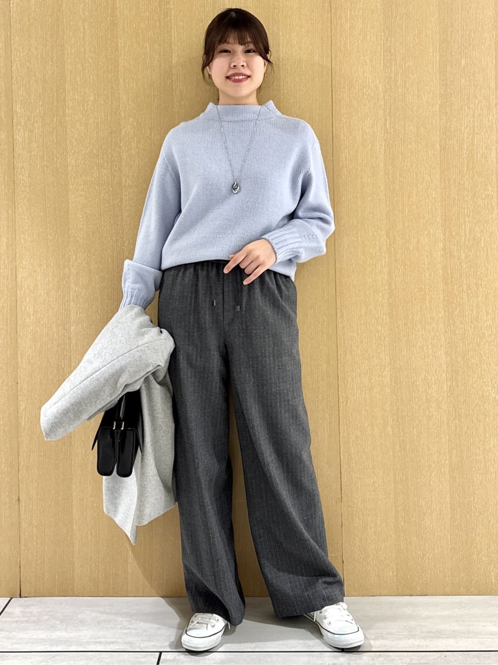 nanaさんの「UNTITLED｜【洗える】スポンディッシュ ボトルネックニット」を使ったコーディネート