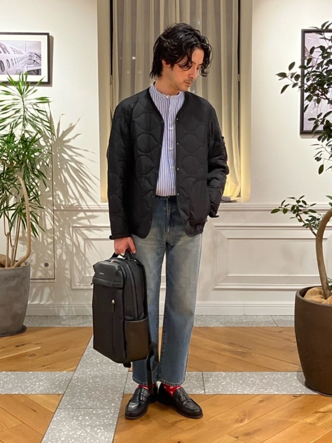 junyaさんの「DRESSTERIOR｜◆【Safari5月号掲載】10．6oz コンフォートワイドデニムパンツ」を使ったコーディネート