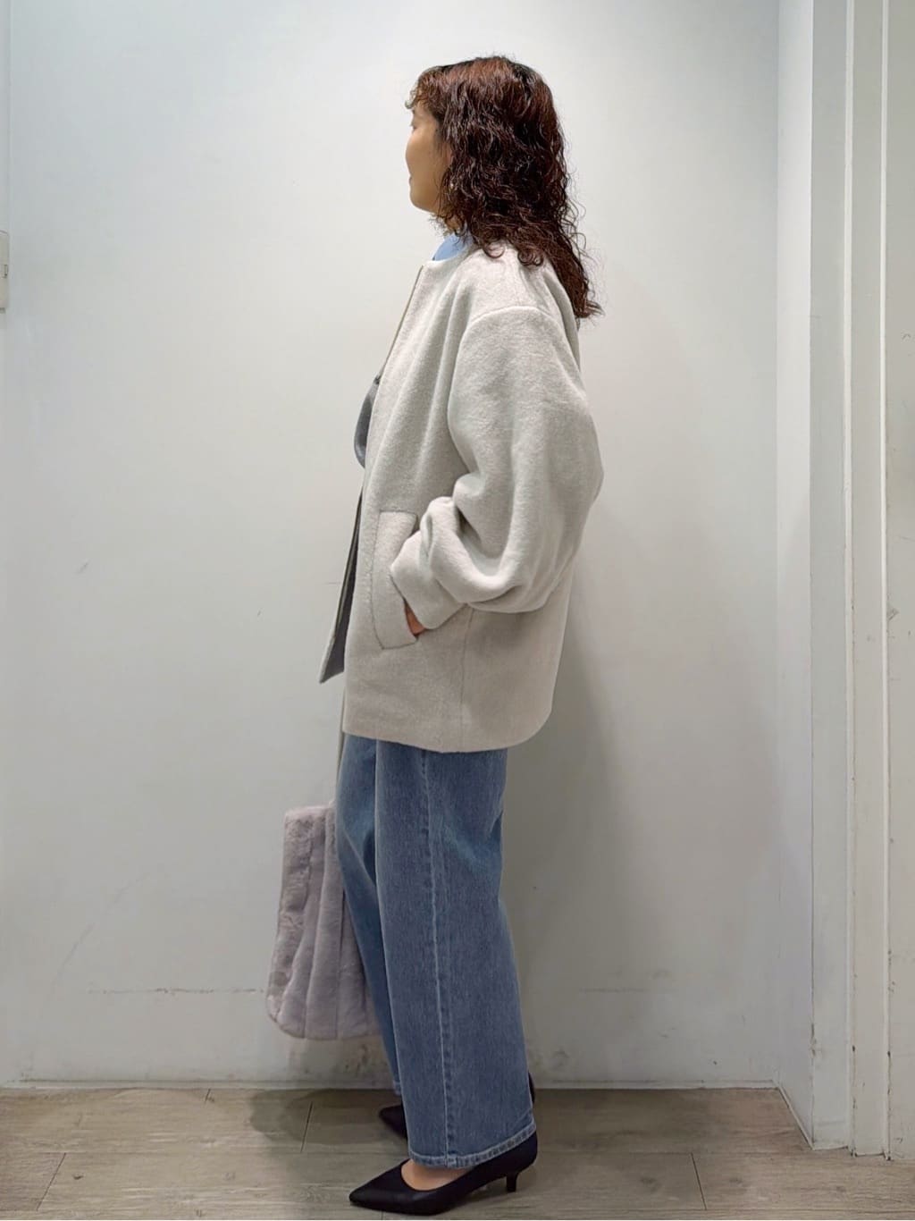 sumicaさんの「OPAQUE.CLIP｜襟付きロゴジャカードニット【洗濯機OK】」を使ったコーディネート