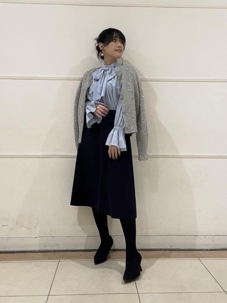 watanabeさんの「UNTITLED｜◆【セレモニー/華やか】2WAYボウタイブラウス」を使ったコーディネート