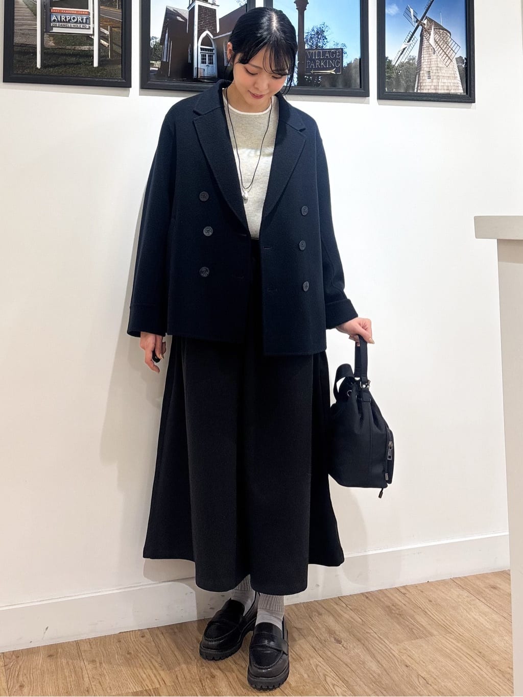 Ririkaさんの「Dessin｜【洗える】ウール混リバーメルトンコート」を使ったコーディネート
