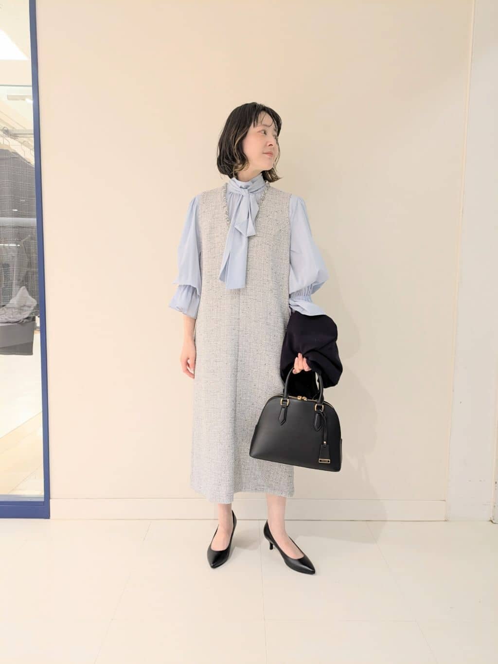 サオリさんの「UNTITLED｜◆【セレモニー/華やか】2WAYボウタイブラウス」を使ったコーディネート