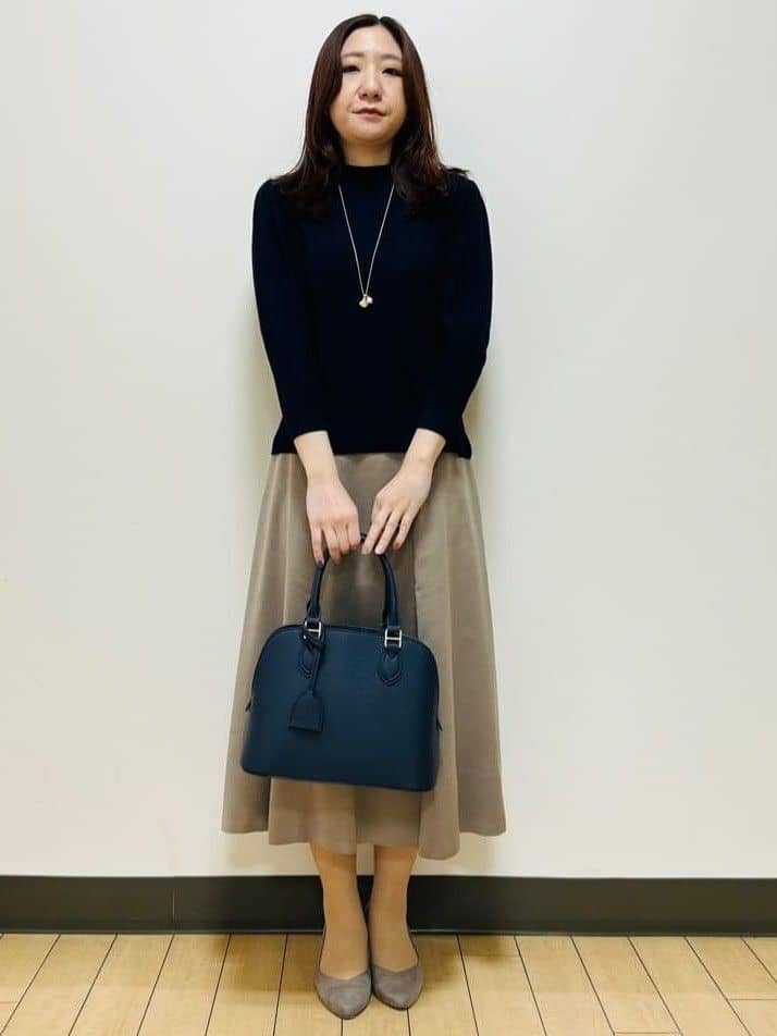 miiiさんの「Reflect｜【選べる5色／アンサンブル可】プチハイネックリブニット」を使ったコーディネート