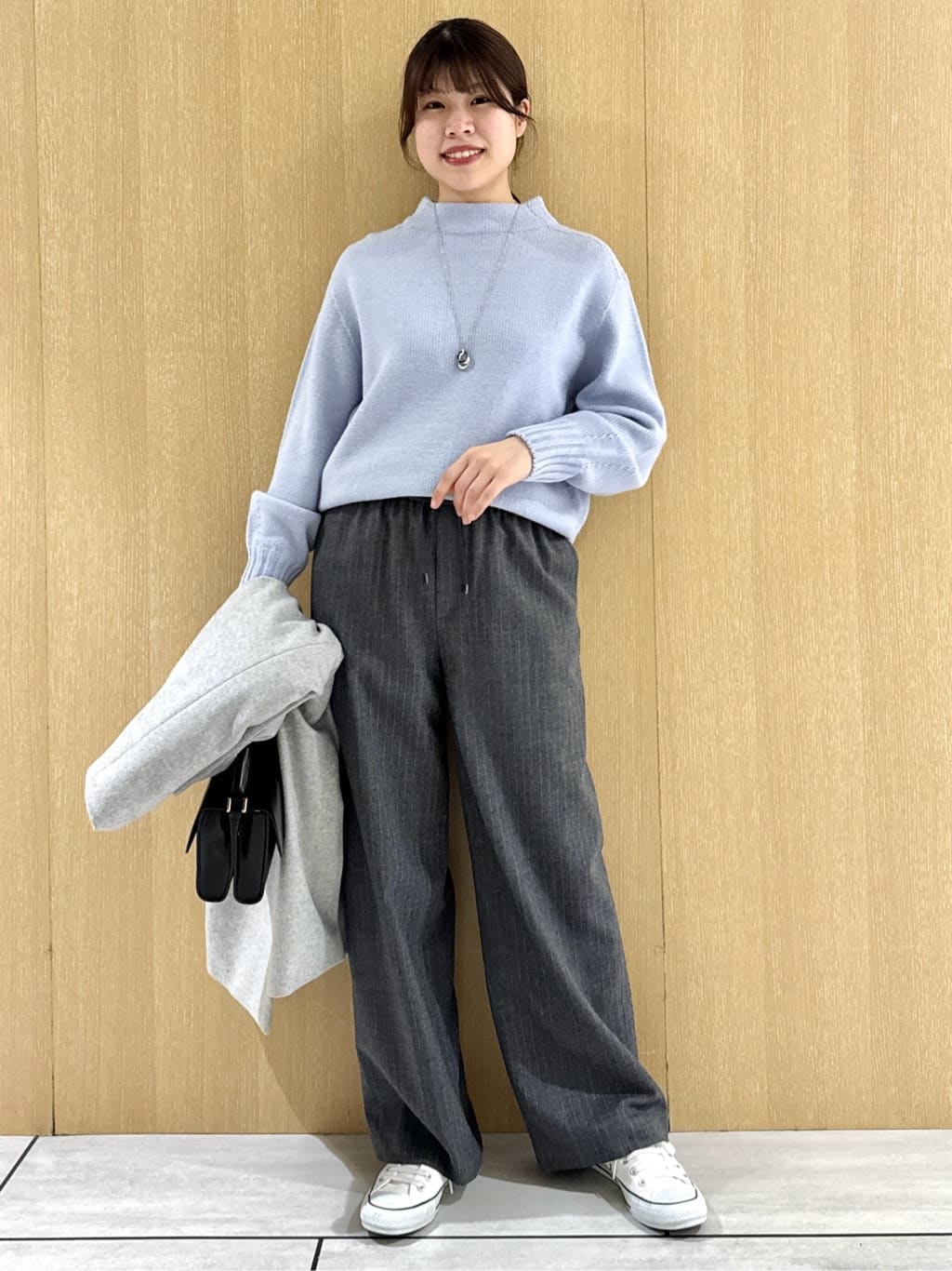 nanaさんの「UNTITLED｜【洗える】スポンディッシュ ボトルネックニット」を使ったコーディネート