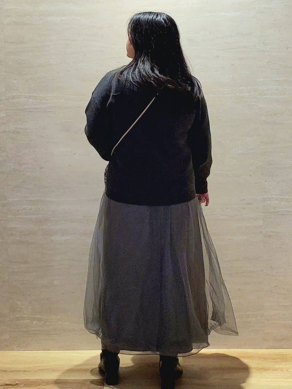 ちぃさんの「OPAQUE.CLIP｜サイド編地切替ニットトップス／セットアップ対応【洗濯機OK】」を使ったコーディネート