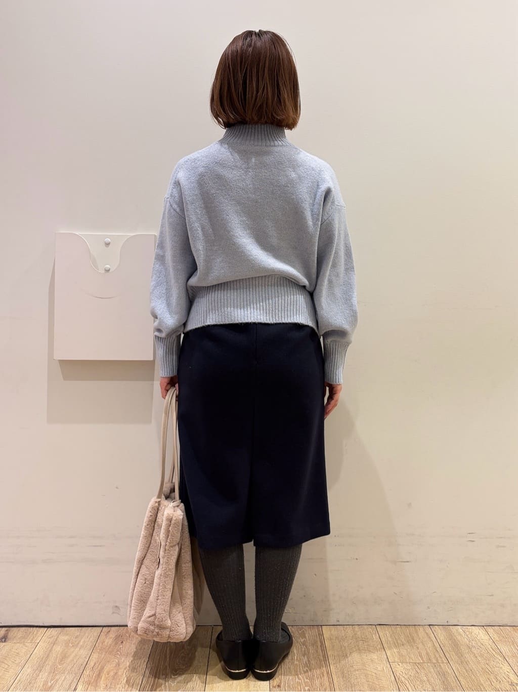 YUKOさんの「index｜選べる2丈 ハイネックカラーミックスラメニット【洗濯機OK】」を使ったコーディネート